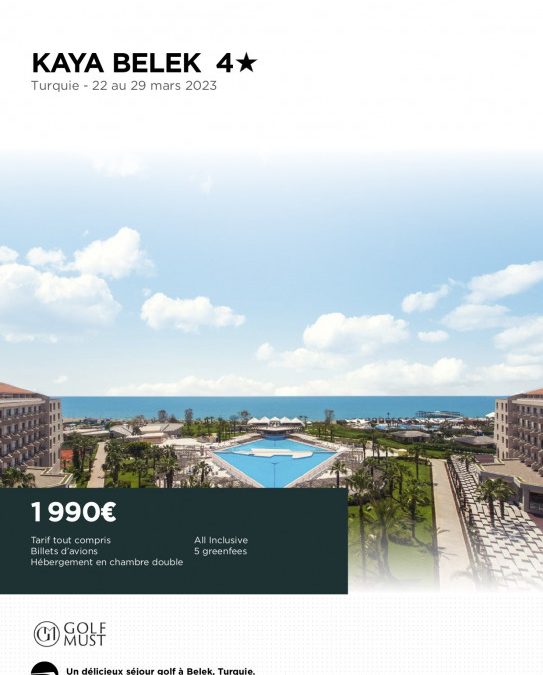 Stage de Golf à Antalya, Turquie !