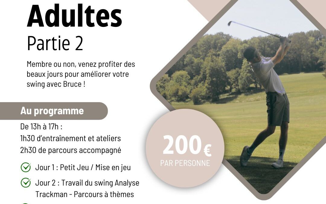 Stage de Golf – Adultes
