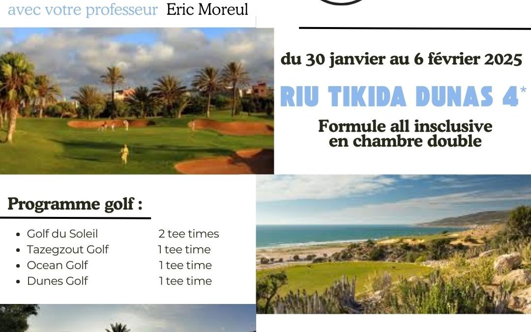 Stage de golf à AGADIR
