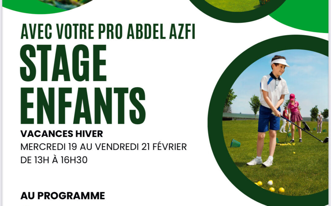 Stage de golf « Enfants » avec Abdel