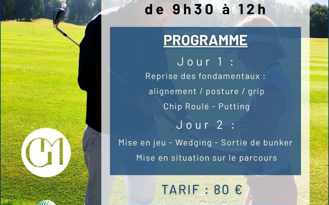 Stage de golf « Adultes » du 15 au 16 Septembre